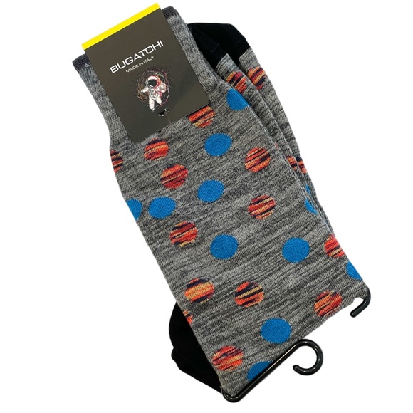 BUGATCHI Dot Mercerized Cotton Blend Socks - One Size NWT - Picture 3 of 3